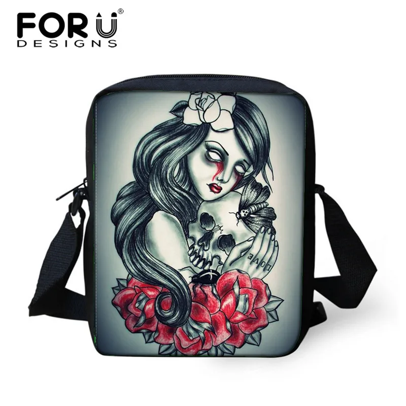 

FORUDESIGNS Small Ladies Crossbody Bag,New Print Skull Women Messenger Bags,Girls Kids Cute Mini Cross Body Female Shoulder Bags