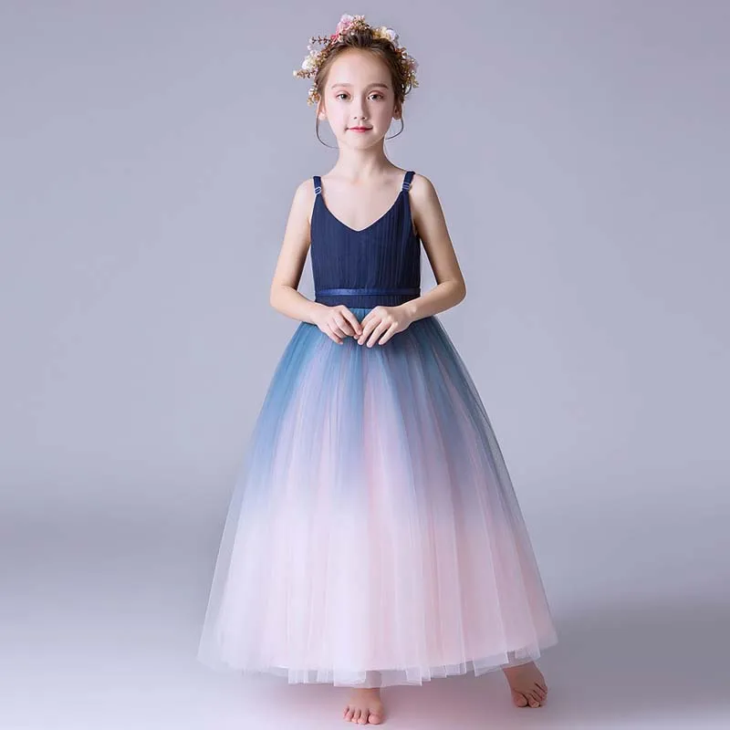 

New Fashion Kids Formal Dress For Girls Clothes Flower Pageant Birthday Wedding Party Princess Dress for Children 4-14 Years