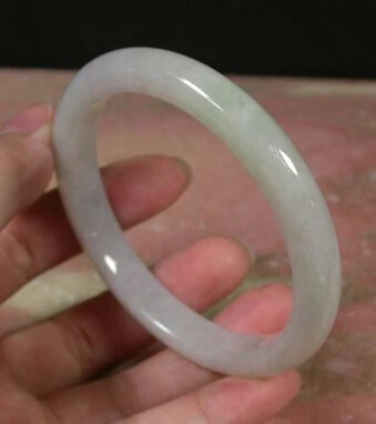 

437 Certified Light Green 100% Natural A JADE Jadeite Bangle Bracelet (A0429)
