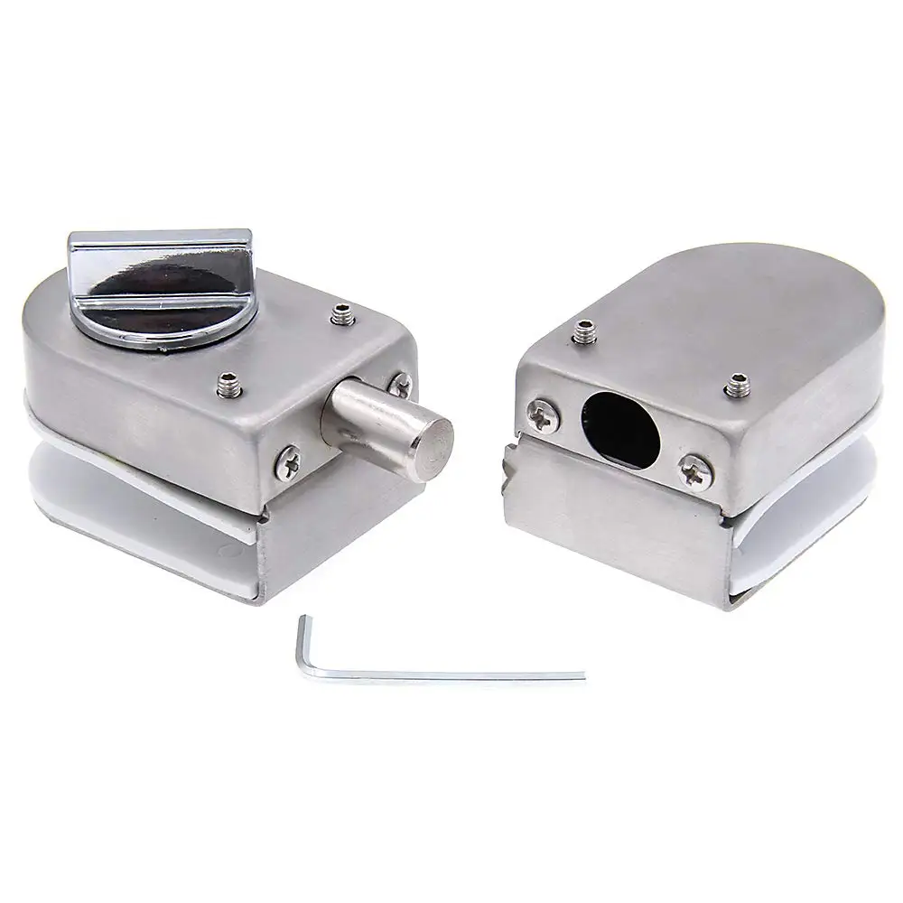 

LWZH Glass Door Lock Keyless Stainless Steel Latch- Type Glass Door Window Lock