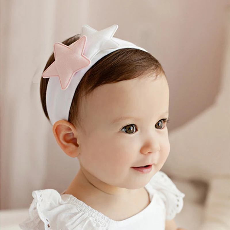 

TWDVS Kids Star Cotton Turban Elastic Headband Newborn Ring Wrap Hair Head Cute Kids Hair Accessories W257