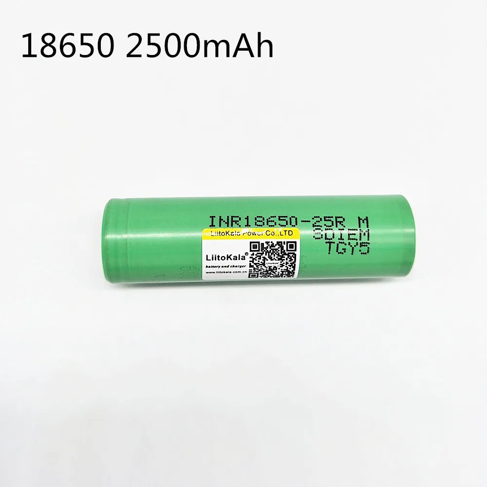 Liitokala 1 шт. литий-ионный аккумулятор высокой емкости 3 6 В 18650 2500 мАч lii-25RM игрушки