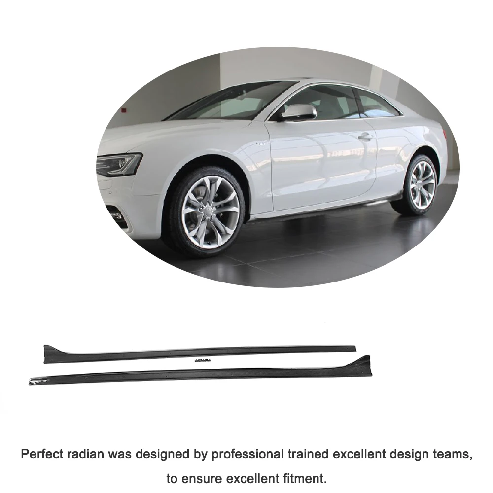 Карбоновая Автомобильная боковая юбка бампер фартуки для Audi A5 S5 Кабриолет купе 2