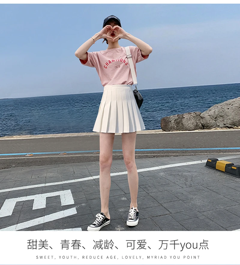 Sexy Womens Pleated Mini Skirt Schoolgirl Short Dress Cosplay Club Costume Solid Color Mini Skirts Faldas Mujer Moda plus size