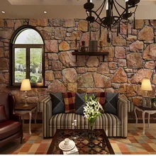 Обои 3d ретро ностальгия камень кирпичная стена Фреска Ресторан ванная комната кафе гостиная на заказ обои