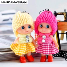 2piece/lots 8cm Baby toys Baby dolls Interactive soft pendant Toys for girls Creative small gifts mini toy