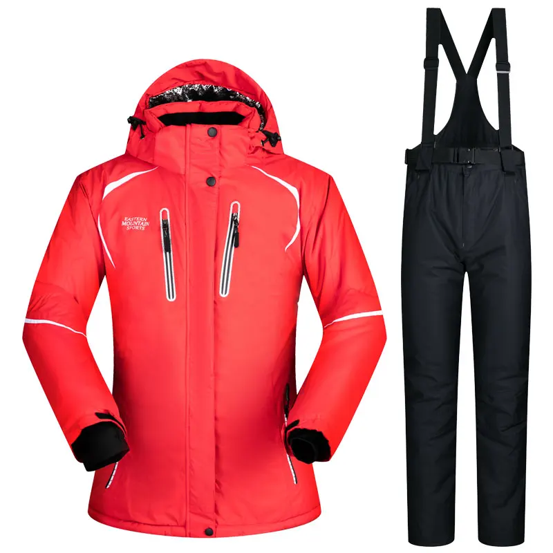 Ski Suit Womens Thick Winter snow clothing set Sports Woman snowboard