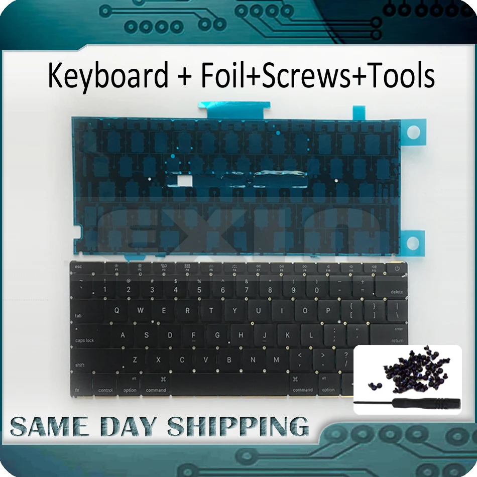 

100% Genuine New A1534 US QWERTY Standard Keyboard +Backlight Backlit for Macbook 12" A1534 US English Keyboard Early 2015 Year