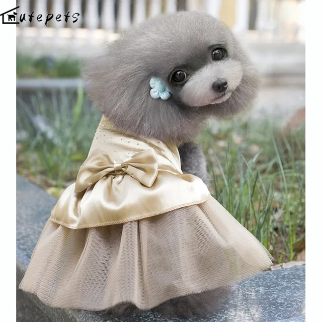 Cat Chihuahua Dog Clothes Pet Wedding Dress Mascotas Clothing Cat Chihuahua Dog Clothes Pet Wedding Dress Mascotas Clothing Colorful Evening With Bowknot For Dogs