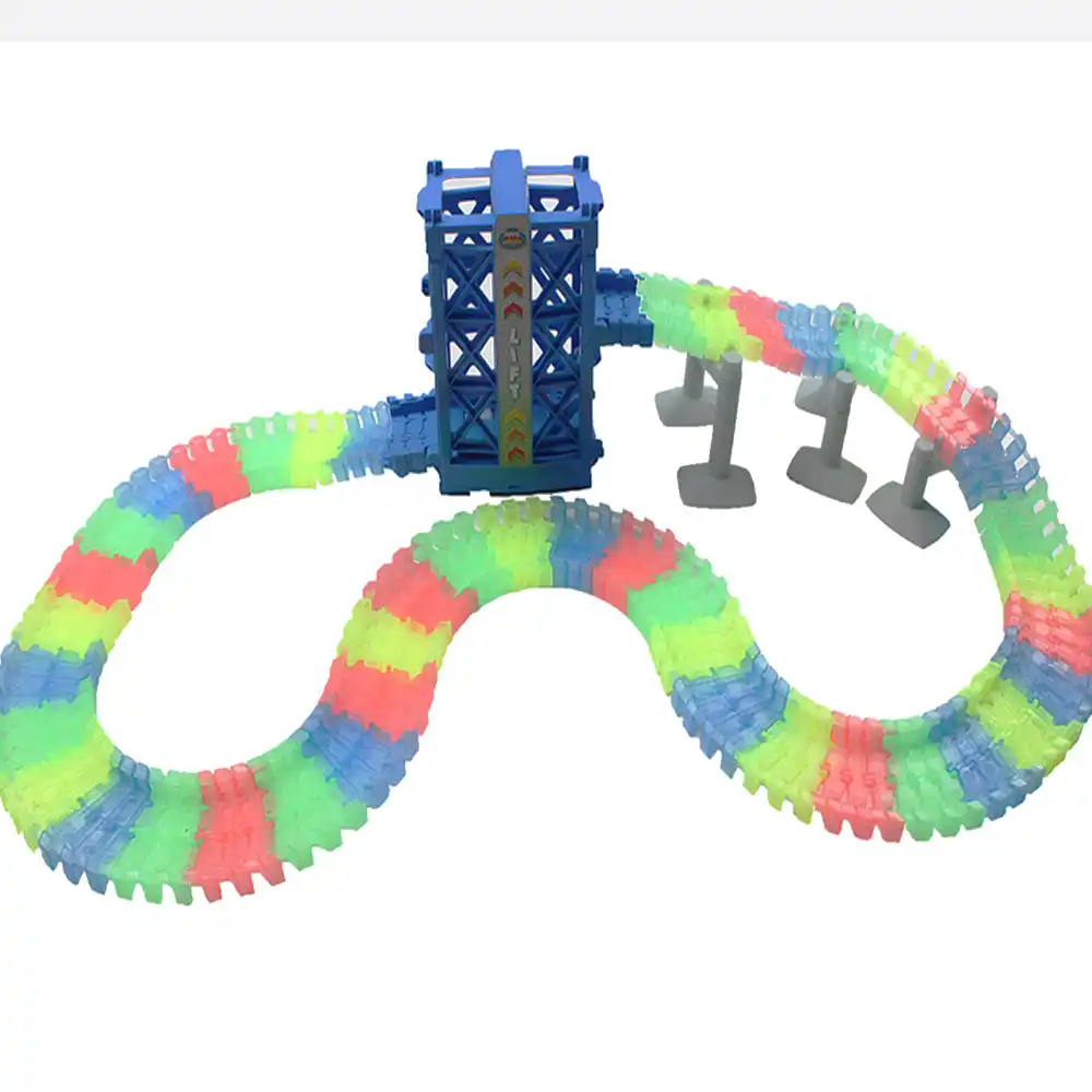 マジックグローイング柔軟なトラック Led 車のおもちゃ 180 240 個トラック 1pc Led 車 リフトトラックコレクション子供 たちの間で人気のおもちゃ Car Toy Collection Cars Toystrack Led Aliexpress