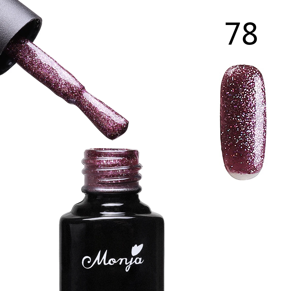Monja 7 мл 38 цветов дизайн ногтей чистый Цвет замочить акриловый лак Светодиодный УФ Гель-лак база пальто Матовый верхний слой инструмент для маникюра - Цвет: 78