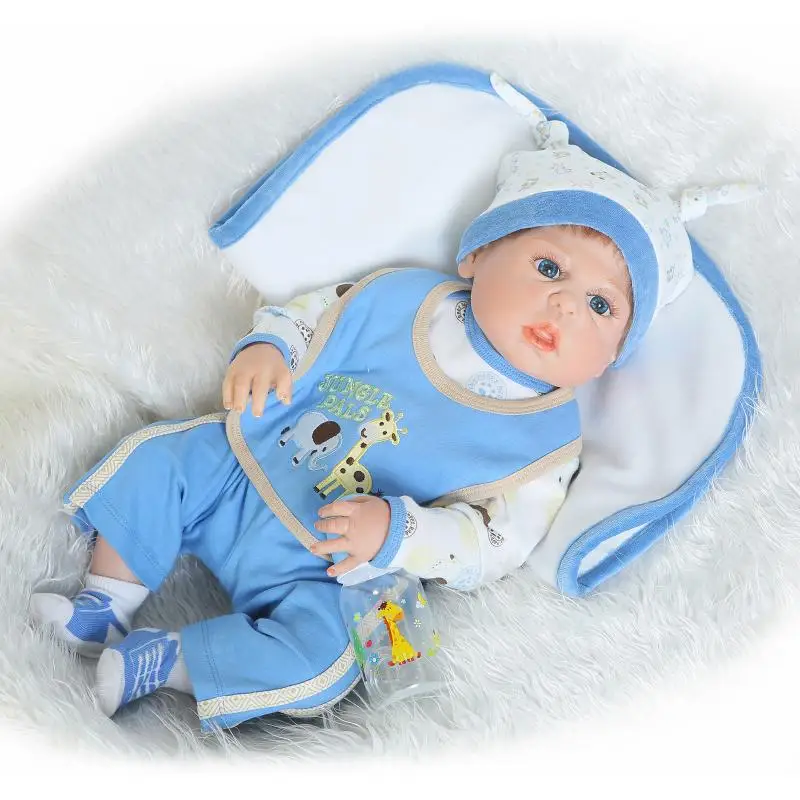58 см мягкие силиконовые куклы Reborn Baby полностью для мальчиков Реалистичная