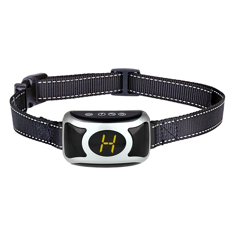 

Vibration Smart Chips Intelligent Dog Collar Anti-Bark Dog Collar LCD Monitor Panel No Harmful Shock Bark Collar for Dogs