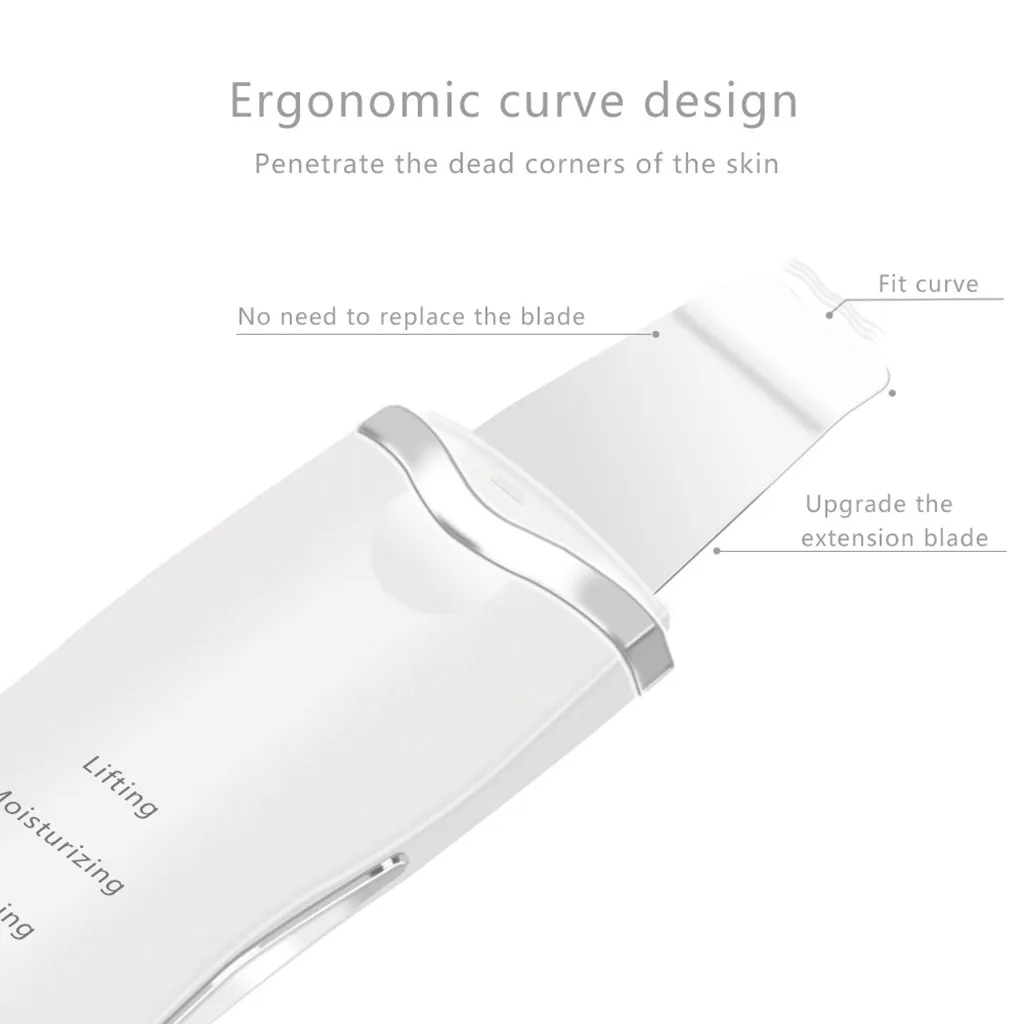 Многофункциональная ультразвуковая щетка для кожи лица шпатель экстрактор для лица пилинг глубокий очиститель Limpieza для лица Ultrasónica#25