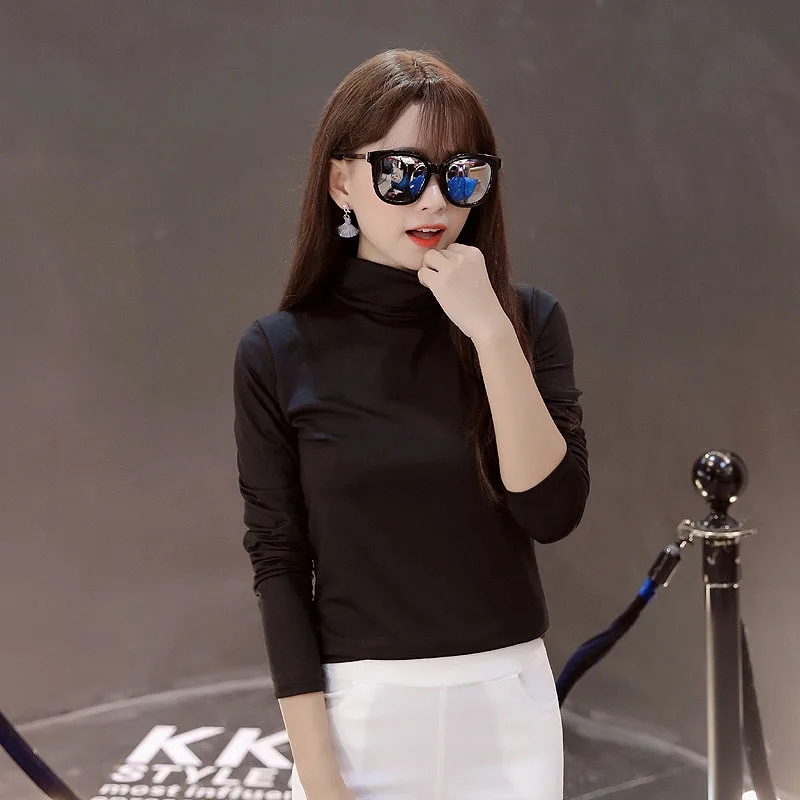 Fashion 2017 High Quality Fashion Spring Autumn Winter Sweater Women Wool Turtleneck Pullovers Fashion Women's Solid Sweaters