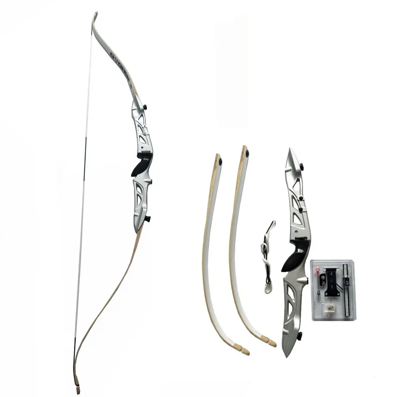 

66inch Recurve Bow Draw Weight 16lbs to 40lbs Longbow Aluminum alloy Bow Hand a Recurve Bow Sight and Arrow Rest