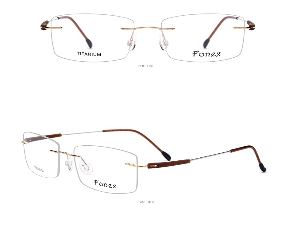 Очки без оправы, оправа для мужчин, титановый сплав, TR90, рецепт, близорукость, оптические очки, оправа для женщин, корейские Безвинтовые очки 7020