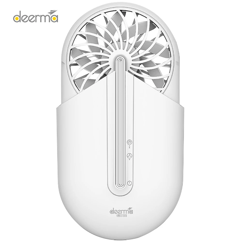 Портативный вентилятор Xiaomi Deerma Ventilador с ароматерапией, Ультра тихий воздушный охладитель, USB вентилятор Xiaomi - Цвет: White