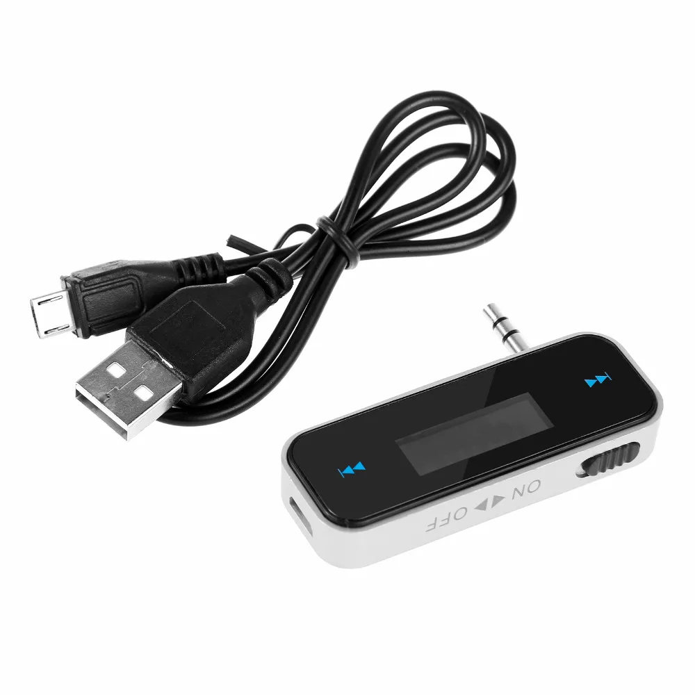 Wireless-3-5mm-Car-LCD-Display-Audio-FM-Transmitter-For-iPhone-4S-5S-6-6S-Plus