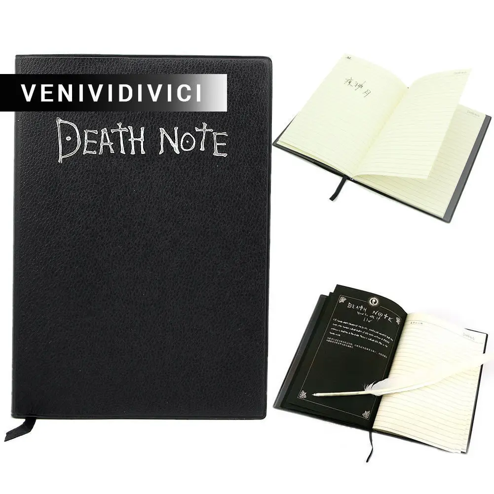 

On Sale Cosplay Ryuk Cover Book Note Notebook Feather Pen Ring Stationery Set Writing Journal Death WJ-XXWJ272-