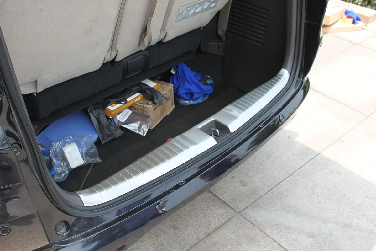 Автомобильный чехол для Honda Odyssey из нержавеющей стали Задняя Крышка багажника Накладка порога защитная накладка
