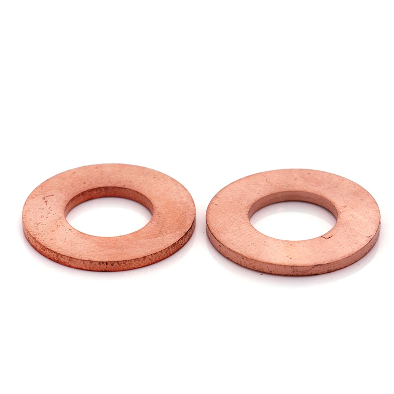 

10PCS Brass Flat Washer Copper Crush Washers Gasket Seal Ring Thickness 1.5mm ID X OD X Thickness