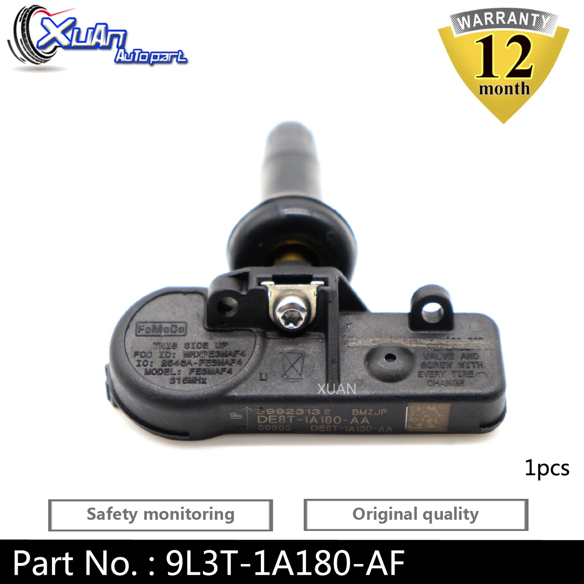 

XUAN 1PCS Tire Pressure Monitor Sensor TPMS For Ford Edge Expedition Escape Explorer Mercury Mercury Mariner Milan 9L3T-1A180-AF
