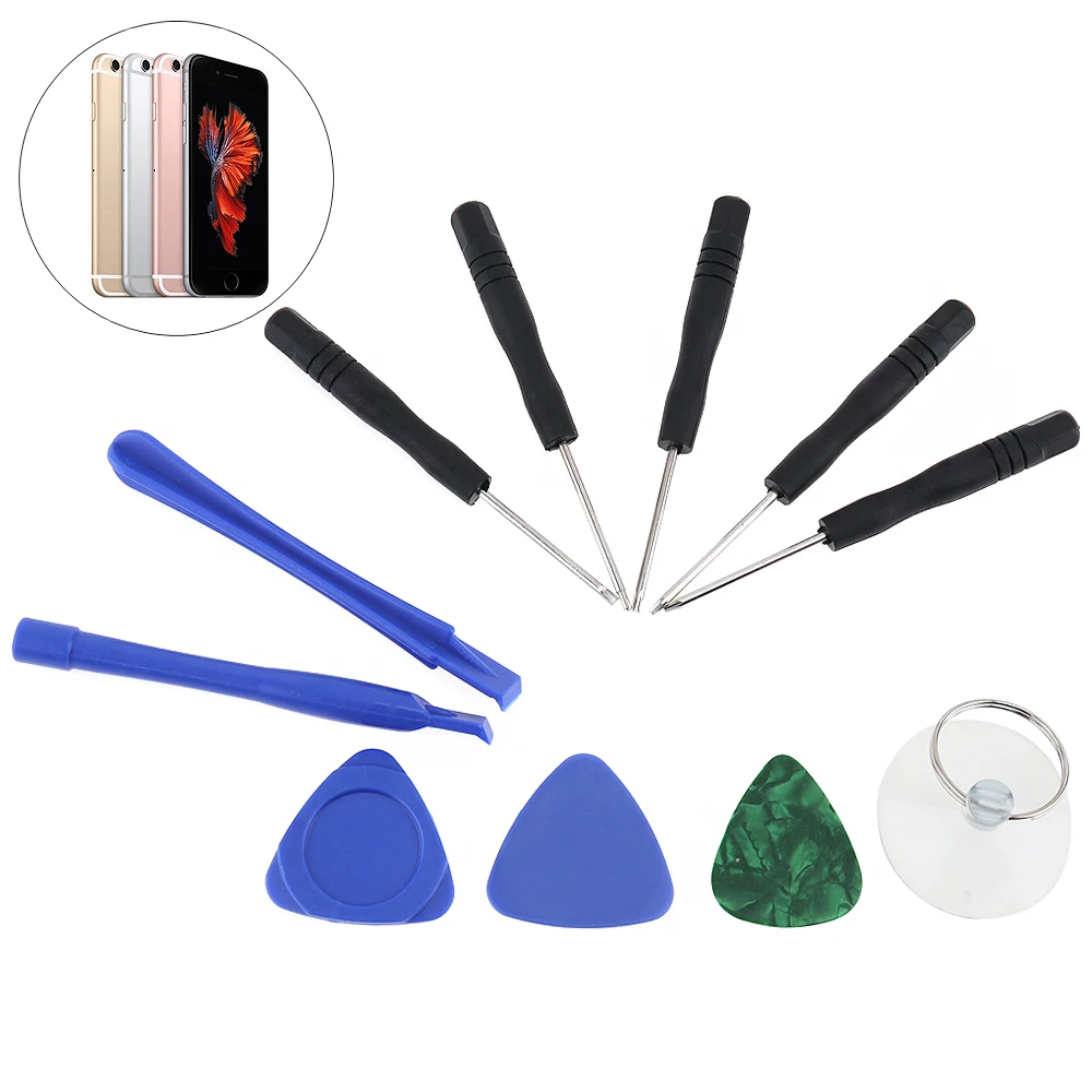 11pcs/lot Tools Mobile Cell Phone Opening Pry Repair Tool Kit Screwdrivers Disassembly for iPhone 5 5S 6 6S 7 7S | Инструменты