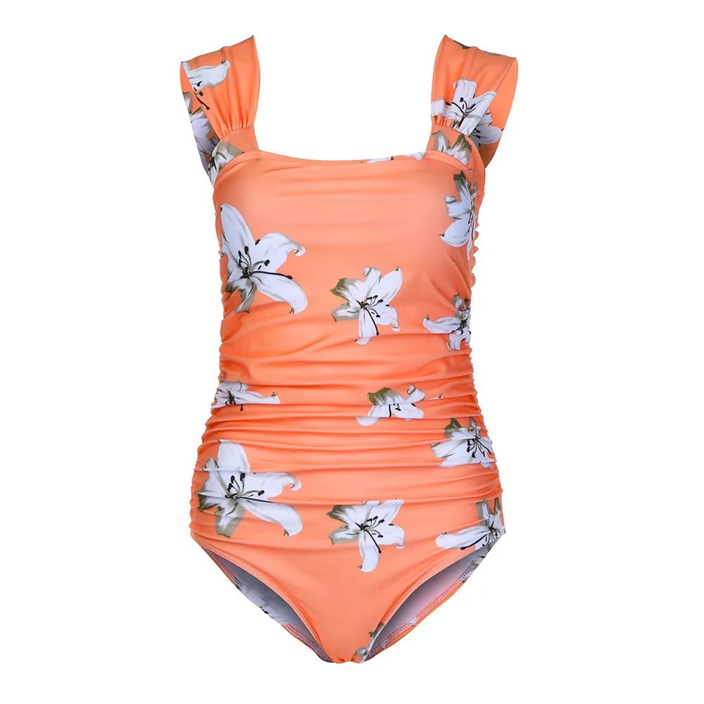 

Pregnant Swimwear Summer Floral Pattern Women Flower Print Bikinis Pregnancy Swimsuit Plus Size Beachwear for Maternity Wear