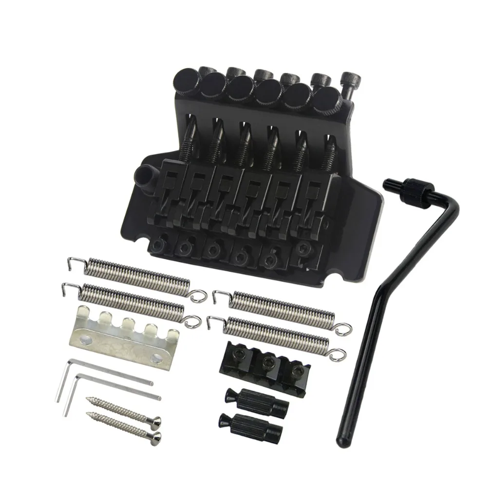 

FLEOR Black Electric Guitar Bridge Tremolo Bridge System 43mm Locking Nut