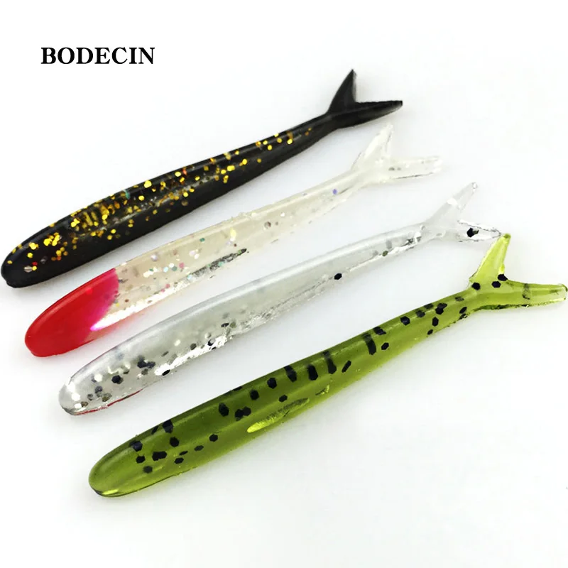 12pcs Fishing Lure Tiddler Baits Lures Double Forked Tail Soft Silicone Lure Fish Tackle Shad Pesca Plastic Swimbaits 63mm 1 (6)
