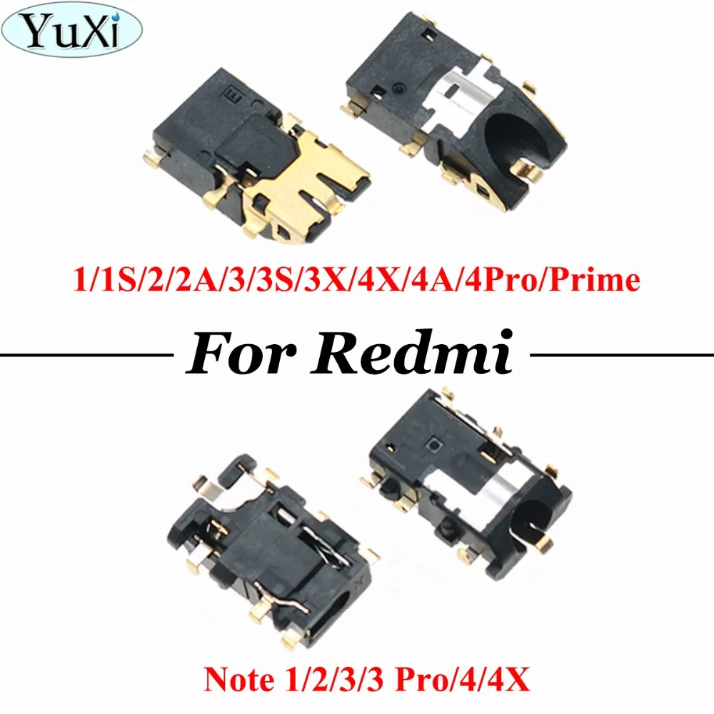 YuXi 2 шт./лот Наушники Аудио разъем для Xiaomi Mi Max 2/для Redmi 1S 2A 3 3S 3X 4X 4A 4 Pro Prime Note 1