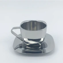 Чашка из нержавеющей стали квадратный для кофе чашка кофейная посуда Бытовые аксессуары
