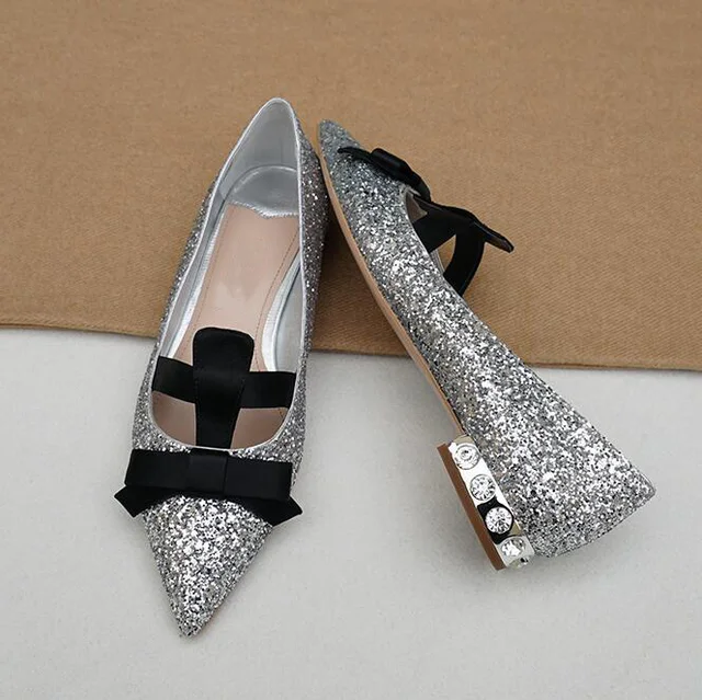 Buy Newest Bling Sequined Rhinestone Flat Shoes Woman