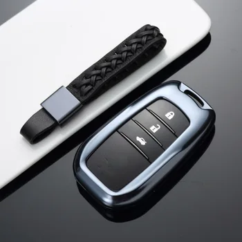 

Car Aluminium Alloy Key Holder Cover Case Shell Chain For Toyota Highlander XU50 Camry Corolla XA40 Alphard Crown