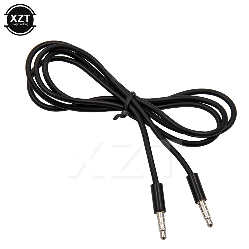 1pcs 1m Extension Audio Cable 3.5mm Male To Male 4pole 3 Ring Aux