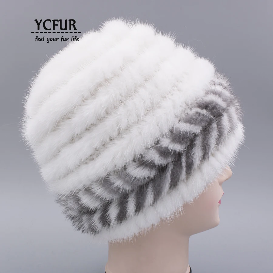 YC fur зимняя меховая шапка s шапки для женщин норковые меховые шапки женские двойные внутренние классический стиль женская шапка муфта Chapeu
