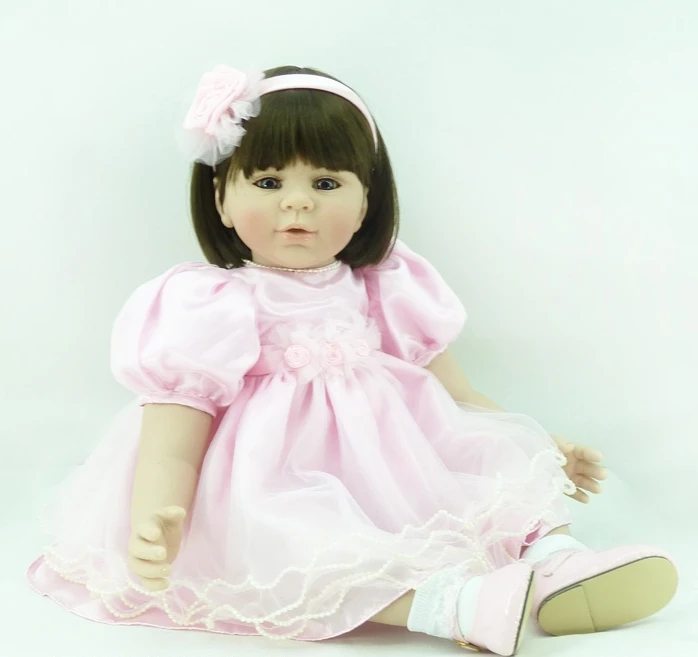 

Pursue 24"/60 cm Handmade Beautiful Silicone Reborn Toddler Princess Girl Doll Toys for Children Girls Bedtime Birthday Gifts