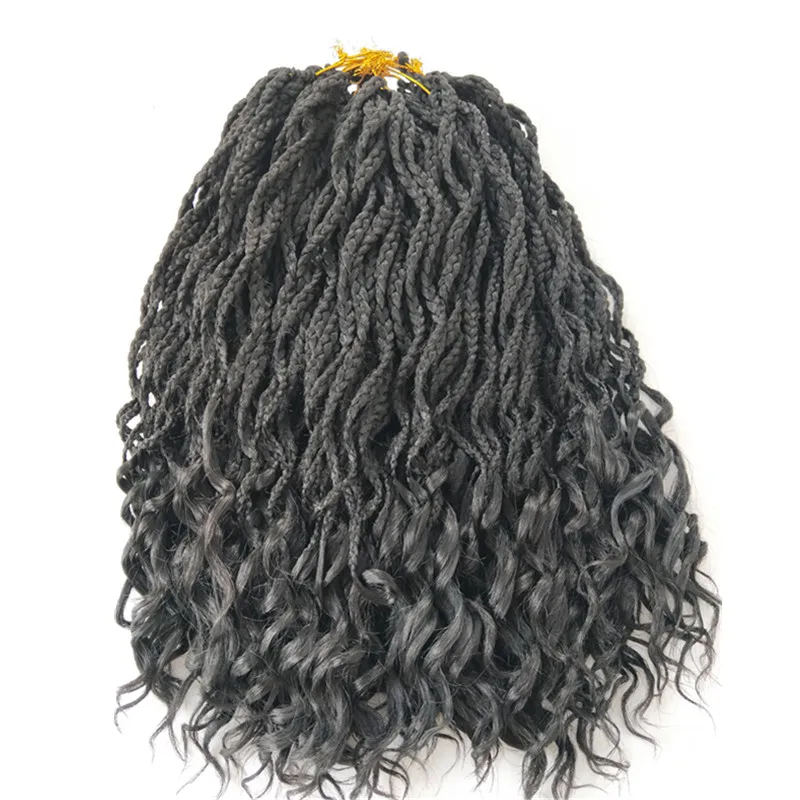 Pervado волосы богиня 3s коробка косички вязанные волосы для наращивания 18 дюймов(46 см) 24 пряди 90 г синтетические плетеные волосы оптом черный цвет