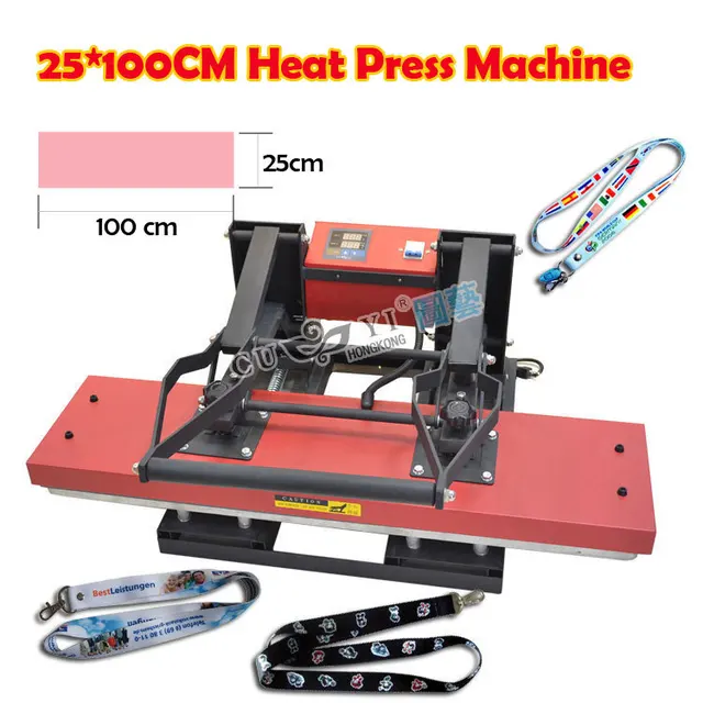 Large heat press machine 25*100CM for lanyard CUYI brand sublimation