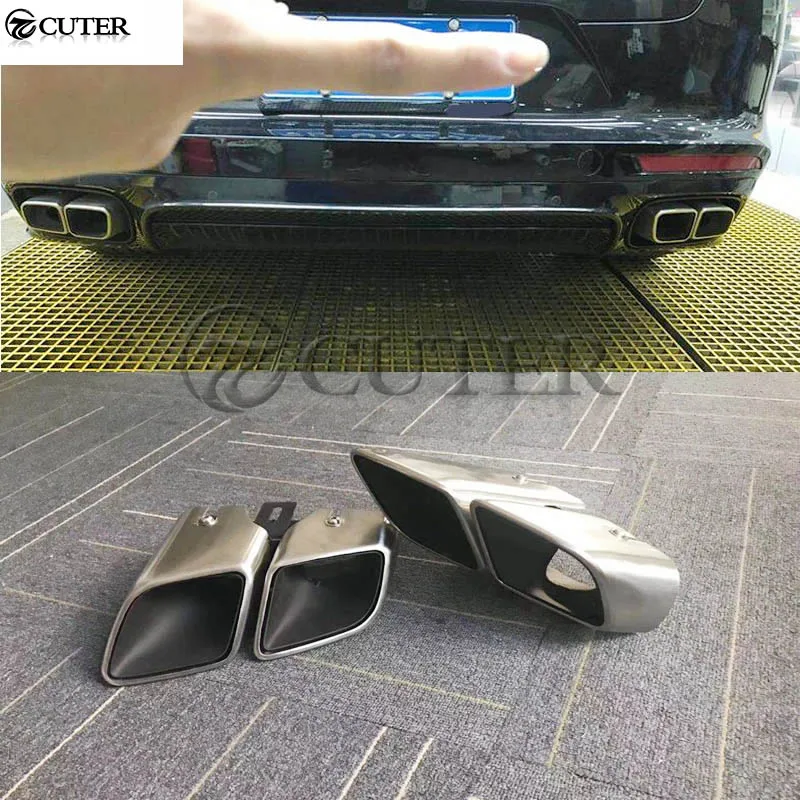 

971 Stainless Steel Muffler Exhaust Pipes End Tips Exhaust tail throat For Porsche Panamera 970 4S Turbo GTS 17-18