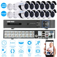 OWSOO AHD 1080N DVR 12 шт. 960 P AHD IP камера ИК-Обнаружение движения ночное видение CCTV камера для системы видеонаблюдения PAL Система