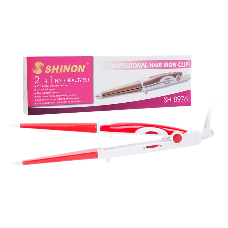 

CHJ Hair Straightening Iron Professional Flat Iron 2 in 1 Hair Straightener Curler Styling Tool Ceramic Curling Irons