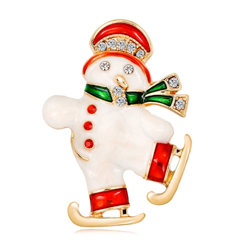 

New Arrival Christmas Snowman Brooch Ice Skates Corsage Gifts Banquet Scarf Pins