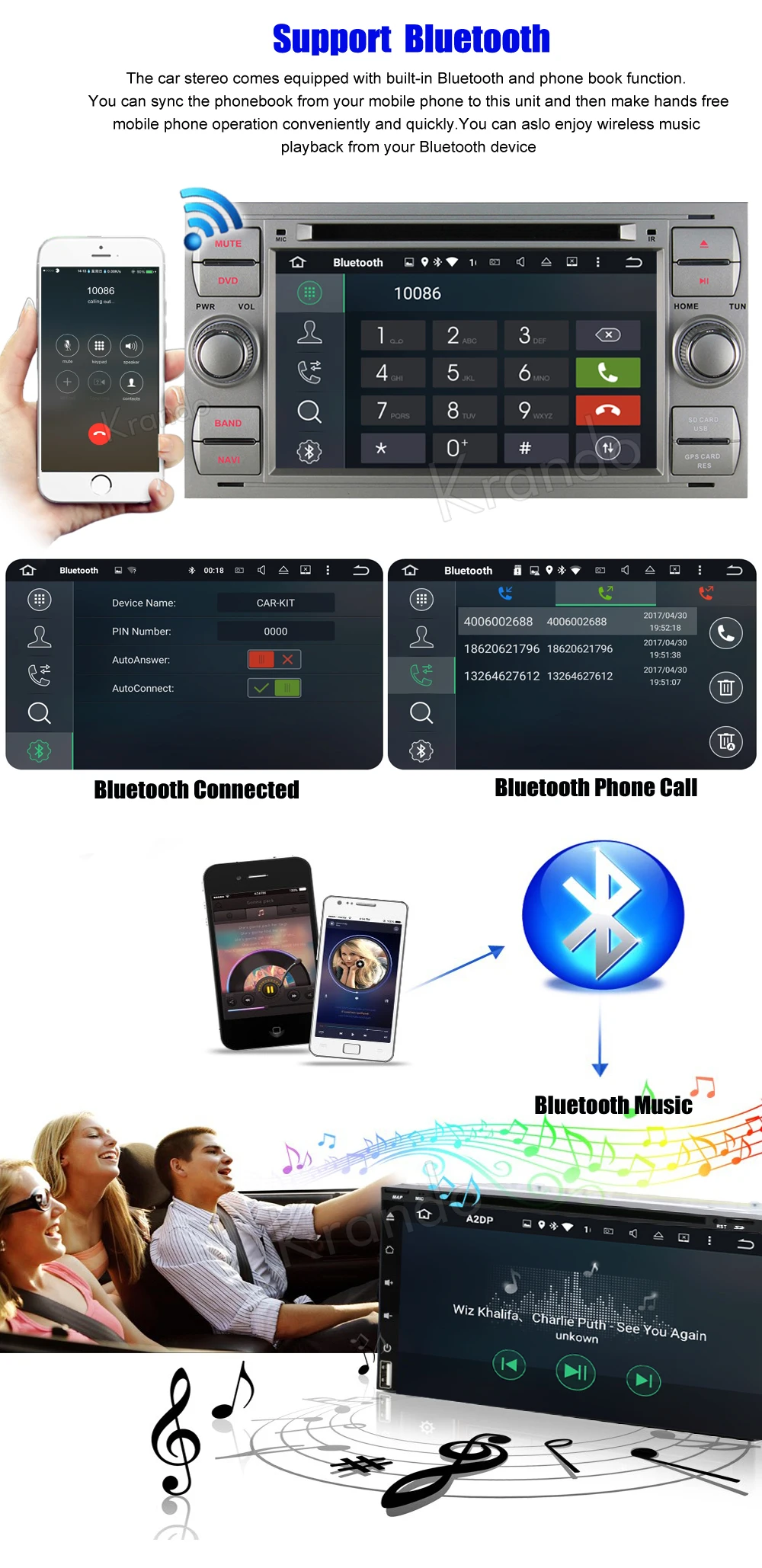 Excellent Krando 7" Android 9.0 car navigation multimedia system for Ford Focus 2004-2007 For Ford S-MAX 05-20 audio radio gps dvd player 3 Excellent Krando 7" Android 9.0 car navigation multimedia system for Ford Focus 2004-2007 For Ford S-MAX 05-20 audio radio gps dvd player 3