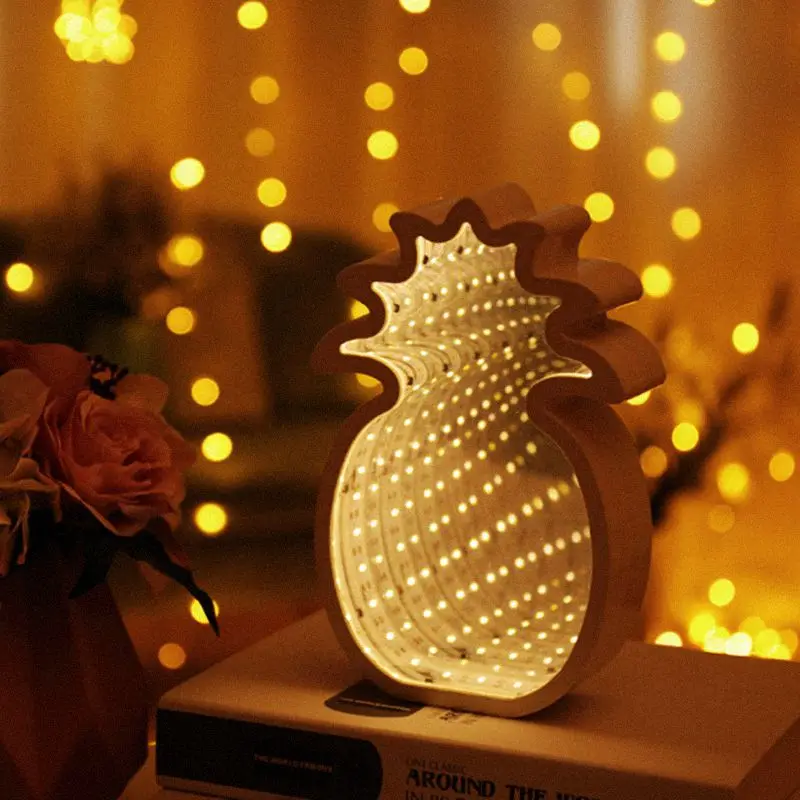 3D Новинка звезды облако Ночной светильник на рождественскую елку бесконечность зеркало туннель лампа Креативный светодиодный зеркальный светильник для детей игрушка подарок
