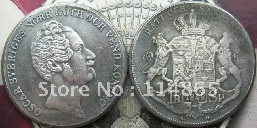 

1848 Sweden Riksdale Copy Coin commemorative coins-replica coins medal coins collectibles