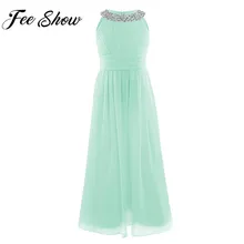 FEESHOW Платье принцессы для девочек с цветочным рисунком, летнее платье-пачка, одежда для свадьбы, дня рождения Детские платья для девочек Детский костюм Одежда для тинейджеров