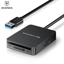 SmartDevil Card Reader USB 3.0 All In One SD UCB SD TF CF/MS Compact Flash Smart Memory Card Adapter USB OTG SD Card Reader цена SmartDevil Card Reader USB 3.0 All In One SD UCB SD TF CF/MS Compact Flash Smart Memory Card Adapter USB OTG SD Card Reader цены онлайн