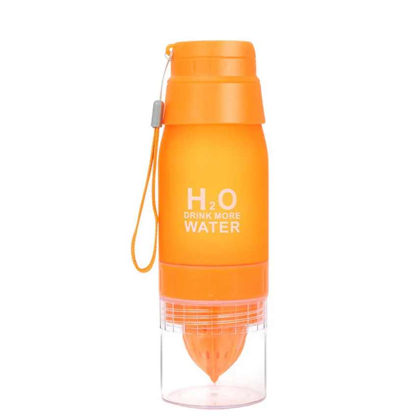 Новинка 650 мл лимонная H2O бутылка для воды для питья больше воды бутылка для питья велосипеда бутылка для спорта на открытом воздухе#30 - Цвет: 6